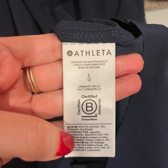 Athleta Women’s Deep Blue Urbanite Top- Large - Picture 6 of 6